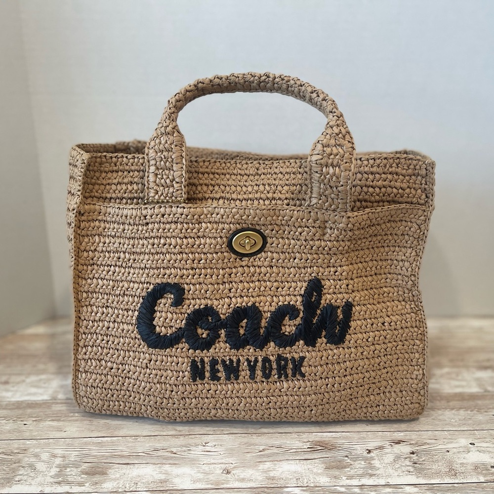 Coach Straw Cargo Tote